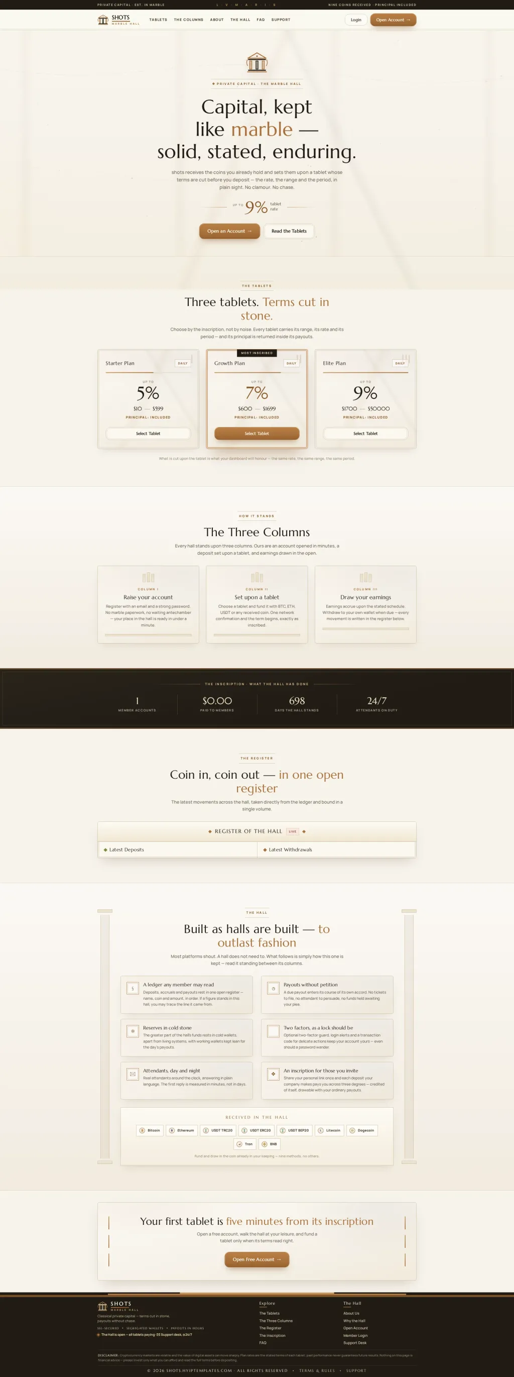 LUMARIS — HYIP Template Pack — GoldCoders HYIP template preview (H-TPL13)